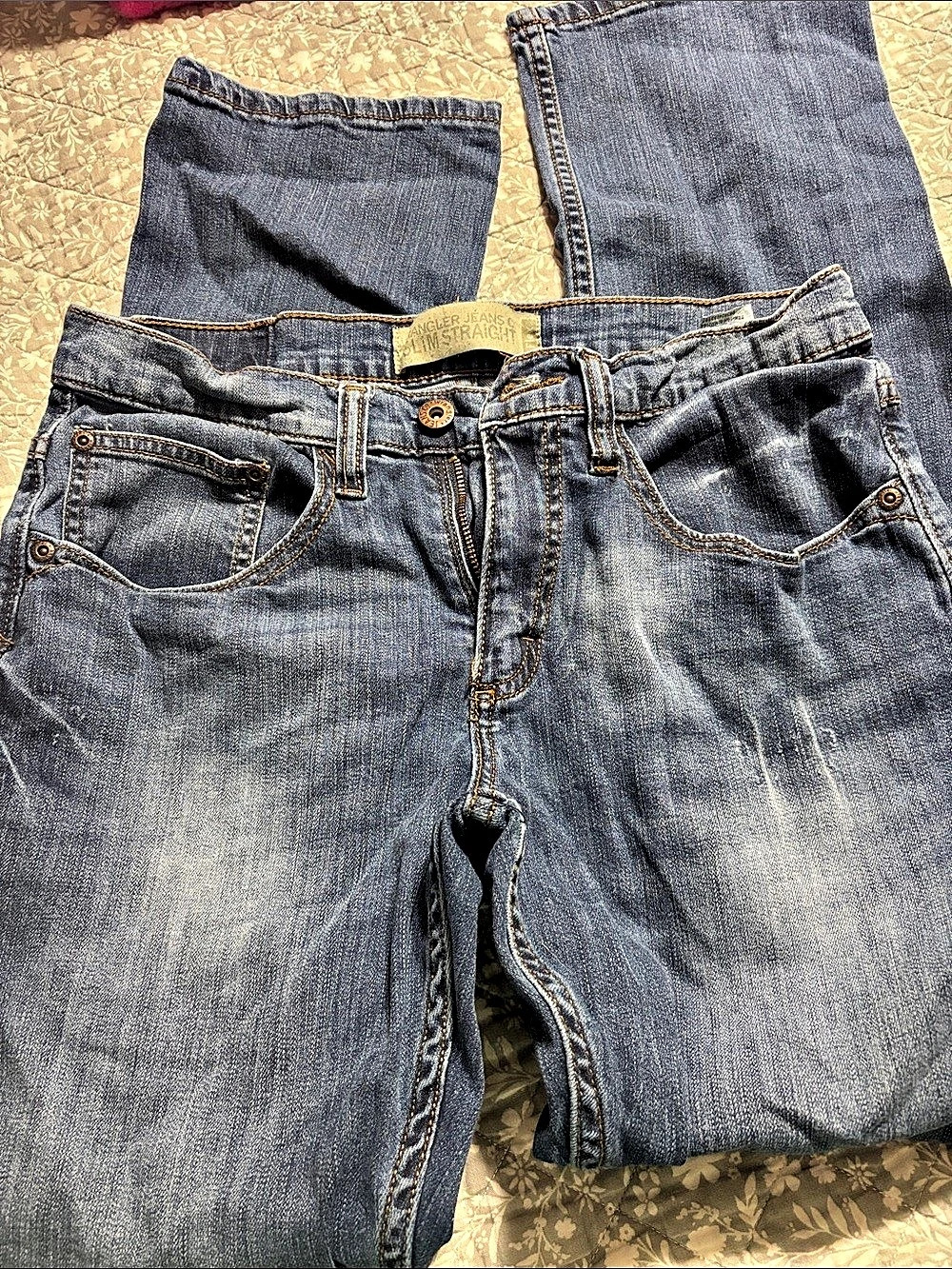 Wrangler Angler Jeans Slim Straight Slim Straight Jeans Waist 29x30 Blue